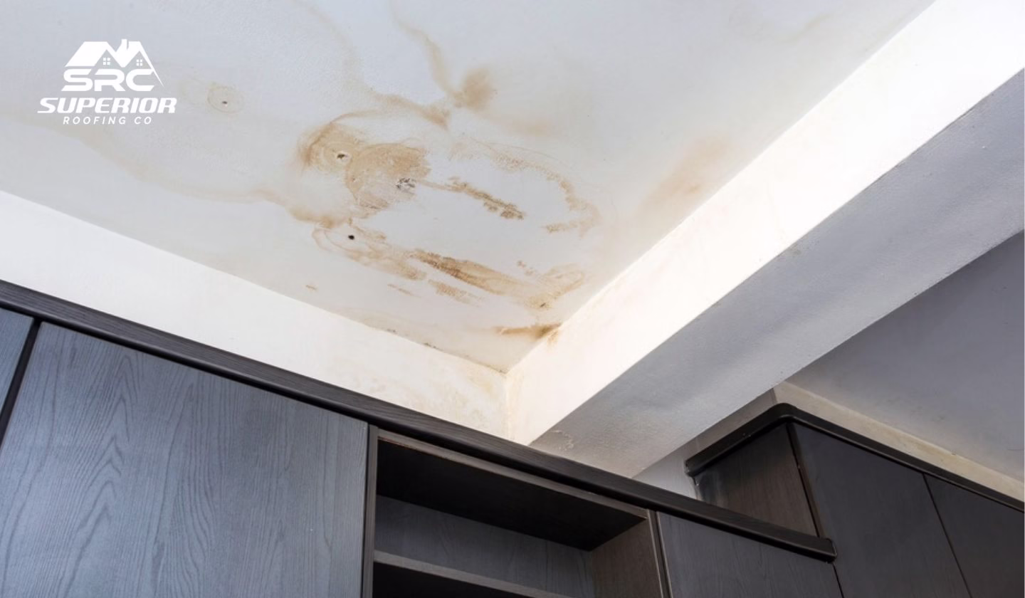 New Water Stains and Peeling Paint - Superior Roofing Company